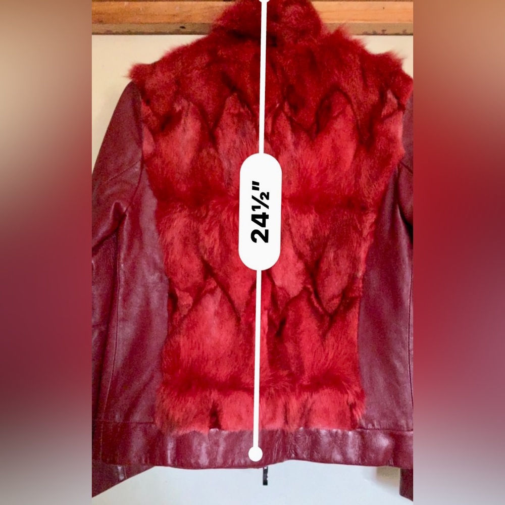 🎁leather jacket, burgundy red. small size. authentic leather 🎁#RAB - Picture 11 of 15